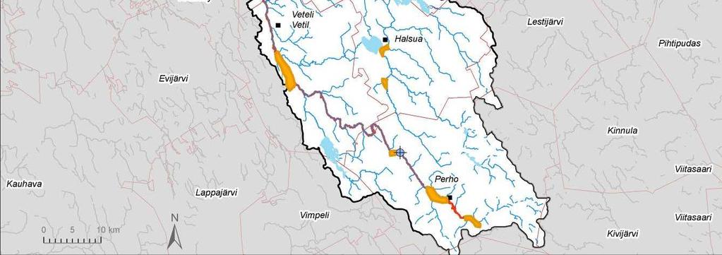 en storöversvämning kan skölja ut betydande mängder närsalter ut i vattendraget. Vid en översvämning av den storlek som inträffade år 2000 ligger ca 1200 ha åker under vatten.