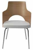 ortina esign unilla llard 2005 karmstol 81 59 66 56 Stativ av Ø18 mm lackerat eller förkromat stålrör. ormpressad rygg i ek, ask eller valnöt. Sits i formgjuten kallskum klädd i tyg eller läder.