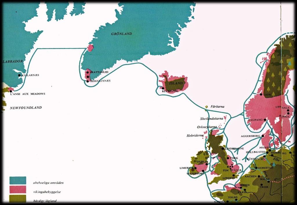 DANER OCH NORRMÄN SEGLADE VÄSTERUT Medan de svenska vikingarna begav sig österut begav sig många norska och danska vikingar västerut mot England och Frankrike för att handla och plundra.