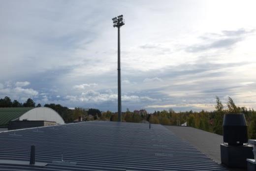 Sidan 57 Figur 2.4 Västra läktarens tak ovanifrån.
