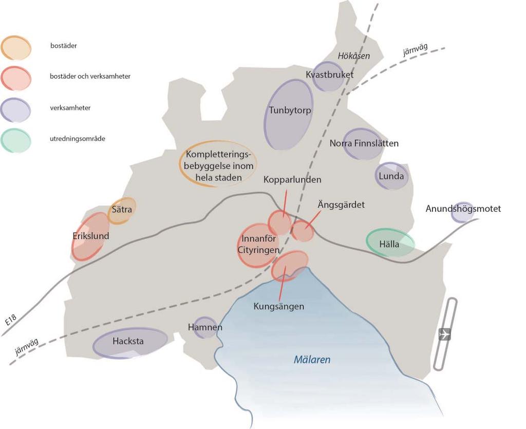 omfattande komplettering som är möjlig med bibehållande av den täta stadens kvaliteter.