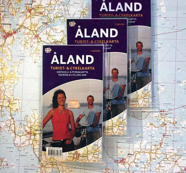 FIND YOUR WAY ON ÅLAND! Large map of Åland in the scale of 1:100 000 with detailed information about the altitudes, roads, water areas and islands.