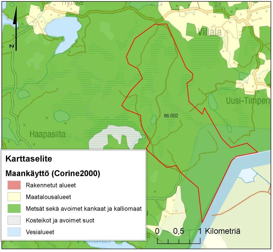 SYKE, EEA. Kaakkois-Suomen ELY-keskus; Affecto Finland Oy, Karttakeskus, Lupa L4659. Avrinningsområdet vid Nisajoki (86.