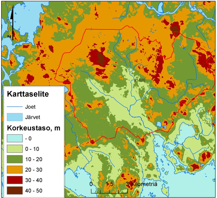 Avrinningsområdet vid Broby å (81.020) Avrinningsområdet vid Broby å ligger i Pyttis och Kotka (bilderna 2a och 2b).