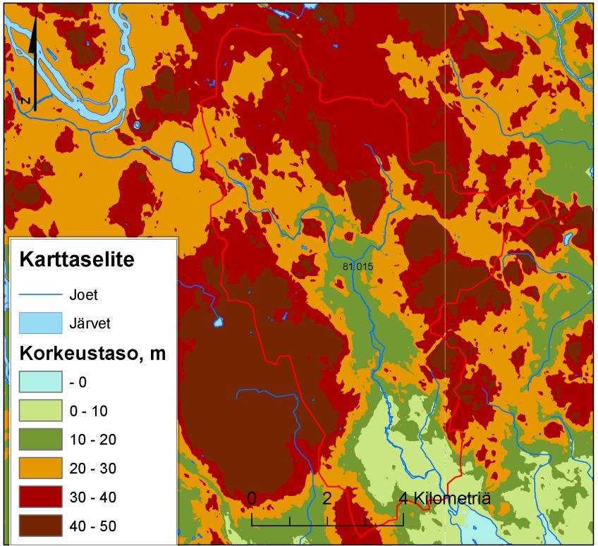 015) Avrinningsområdet vid Nummenjoki ligger i Kotka, Kouvola och Fredrikshamn (bilderna 3a och 3b).