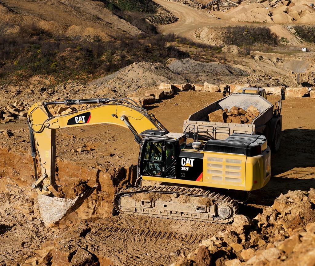 Tillförlitlig och produktiv Kraft som flyttar materialet med fart och precision Hydraulkraft en Cat-fördel När det gäller att snabbt och effektivt flytta tunga material behöver du hydraulkraft den