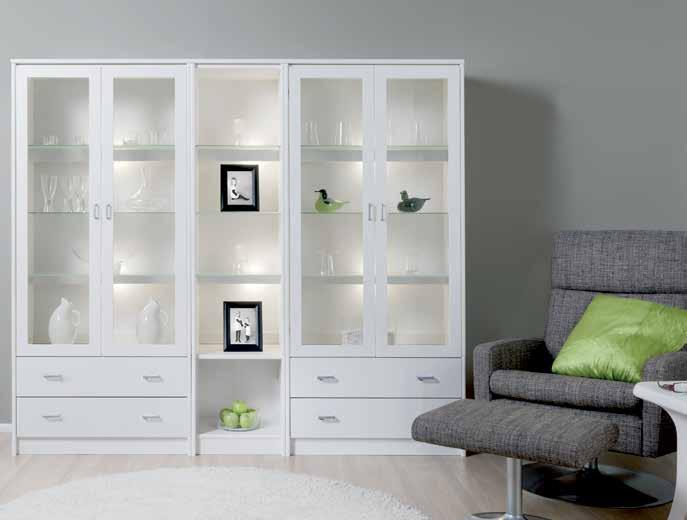 Timantti. You can choose a different finishes for doors, top panels or drawers, e.g. on a white body select a walnut, natural oak or black ash top panel.