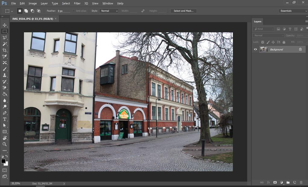 1. Öppna fotografiet i Photoshop. 2.