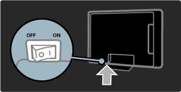 1.3 Knappar på TV:n Strömbrytare Slå på och av TV:n med hjälp av strömbrytaren längst ned på TV:n. När TV:n är avstängd går det inte åt någon ström.