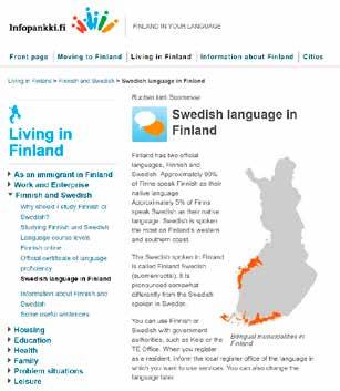 En flyer med information om de juridiska aspekten, information om svenska som