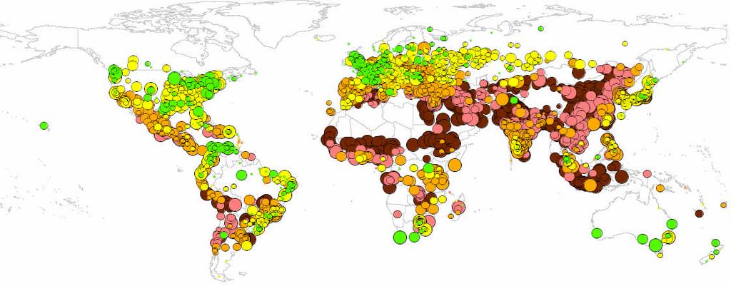 PM10 Exposures in 3200 Cities Exposure: PM 10