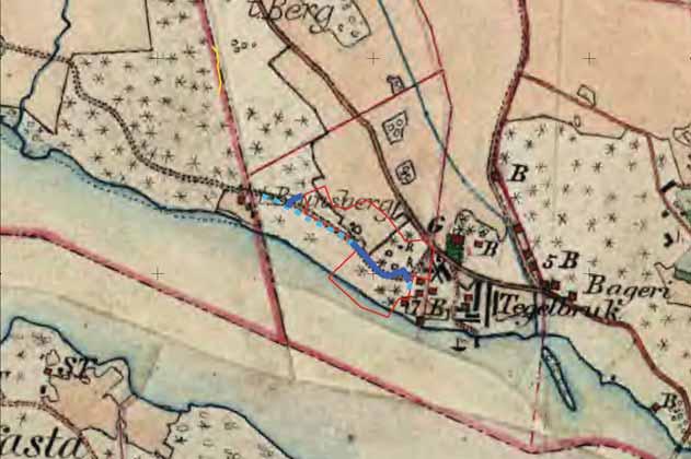 Häradskartan från år 1897-1901 (RAK Akt nr: J112-74-15). Skala 1:10000.