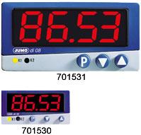 di 32/di 08 - digitalt visarinstrument (701530) Typblad 701530 23 / 89 Format 48x24, 96x48 mm Displayhöjd 10 eller 20 mm Universell ingång 2 alarmutgångar Min-, max- lagringsfunktion Skyddklass IP66