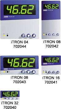 itron - processregulator (702040) Typblad 702040 30 / 89 Mått 48x24, 48x48, 48x96, 96x48, 96x96mm Två-/trepunktsregulator Timer och rampfunktion Du finner mer om denna produkt på /.