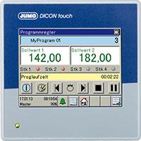 DICON touch - tvåkanalig process och programregulator med logger och pekskärm (703571) Typblad 703571 41 / 89 Format 96x96mm Exakt reglering av 2 processer Bildskärmsskrivare för manipulationssäker