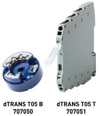 dtrans T05 - Programmerbar tvåtråds mätomvandlare (707050) Typblad 707050 77 / 89 Mätingång för motståndstermometer, termoelement, potentiometer, ström eller spänning Galvanisk avskiljning mellan in-