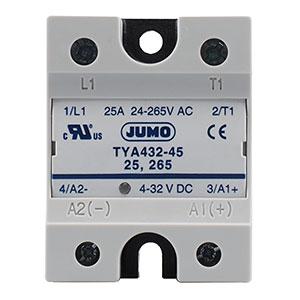 TYA 432 Halvledarrelä (709010) Typblad 709010 81 / 89 Lastström 25 A, 50 A Lastspänning 265 V, 530 V Styrspännig 4-32 V DC Utan kylelement Du finner mer om denna produkt på /.