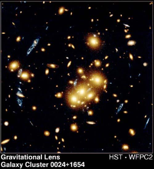 Även gravitationella linser i form av utslocknade stjärnor i halon kring galaxer har observerats (MACHO = MAssive Compact Halo Object) (men