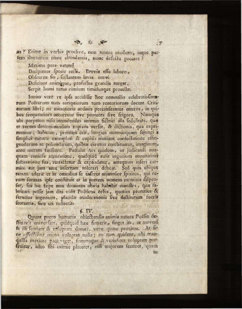? Erimc in verbis proclive, non tenere lriodum,. inque partem alterutram nunc abundantia, nunc defeidu peccare? Maxima pars varum] Decipimur fpeoie rcfvi.