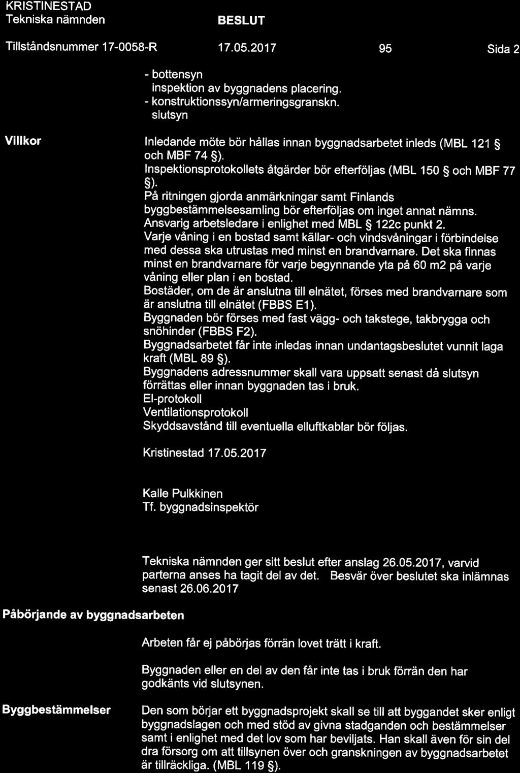 95, TEKN 17.5.2017 17:00 / Pykälän