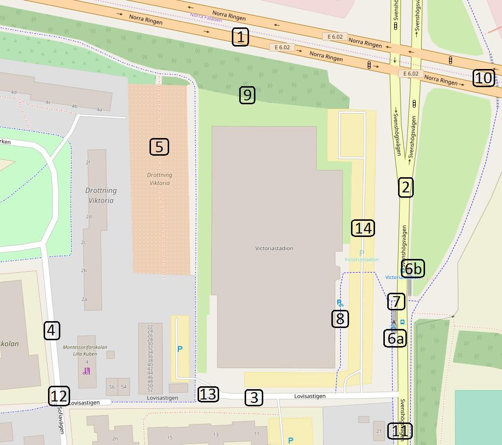 4.3.4 Resultat Victoriastadion Inventeringsresultatet av närområdet kring Victoriastadion redovisas i kommande avsnitt.