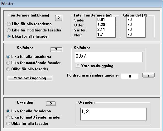 Värden är hämtade ur dess produktdatablad och uträkning av glasandel har gjorts via