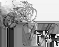 Använd det längre extra monteringsfästet för att sätta fast den tredje cykeln på hållaren. 6.