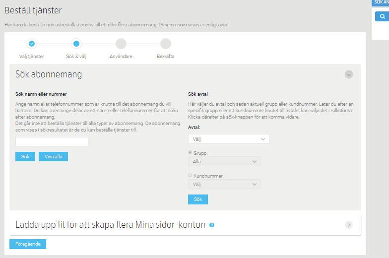 2.2 Registrera nytt konto via Företagsportalen Administratören kan skapa ett nytt Mina Sidor-konto till användaren. 1.