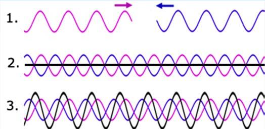 Mekaniska vågor: Stående vågor Vid olika tidpunkter