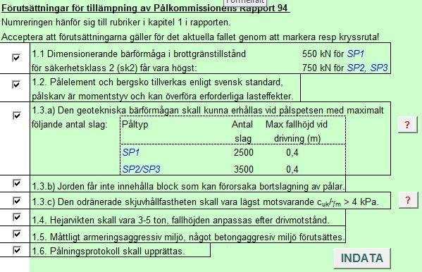 DIMENSIONERINGSMODELL FÖR SLAGNA SPETSBURNA BETONGPÅLAR ENLIGT EUROKOD Dessa är i sin tur kopplade till olika geotekniska klasser.
