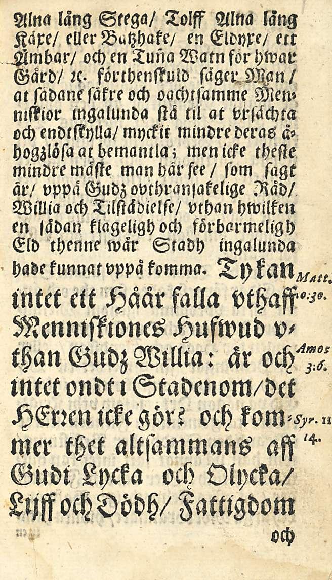 Alna lang Sttga/ Tolss Aina läng Kiixe/ ellerßutzhake/ en Ewyxe/ ett Mmbar/ och en Tuna Watn för hwar Gard/ förchenstuld «.