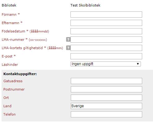 LMA-nummer Personer som har svårt att läsa tryckt text på grund av en funktionsnedsättning och som är registrerade som asylsökande hos Migrationsverket kan anslutas till tjänsten Legimus.