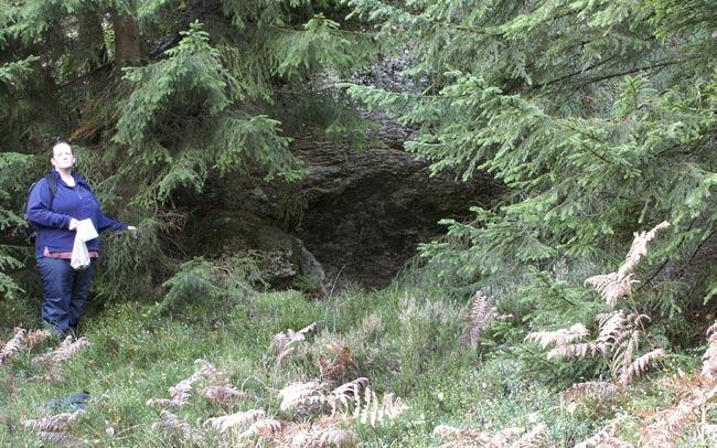 Fig. 11. Klippöverhänget på boplatsområdet, objekt 3 (A105).