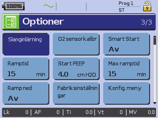 Alarm FiO 2 -sensor bortkopplad 1. När apparaten är inställd för att leverera behandling, och FiO 2 -cellen och kretsen är anslutna, starta behandlingen. 2. Koppla bort FiO 2 -cellen.