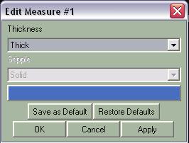 Redigera mätskalornas egenskaper så här: 1. Högerklicka på mätskalan och välj sedan Properties (egenskaper). Då visas dialogrutan Edit Measure #X (redigera mått #X). 2.