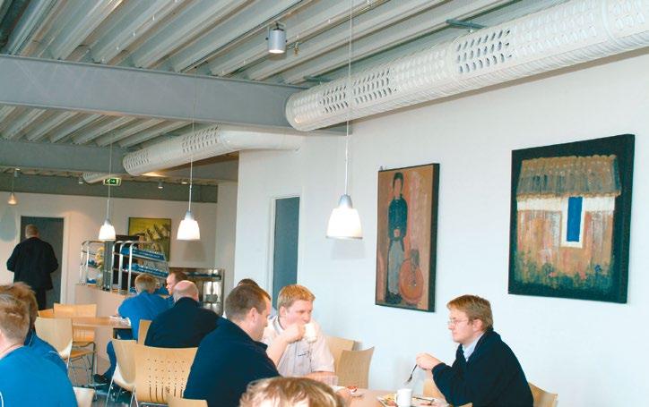längd 4500 mm KDY Kanaldon med dysor för montage direkt i ventilationskanal.