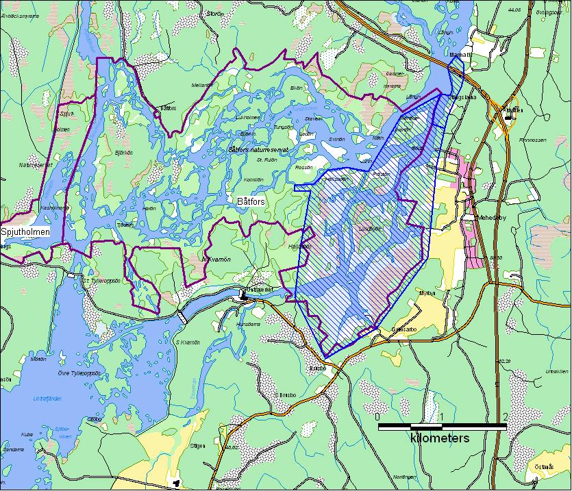 Karta 11: Planerade ramområden för