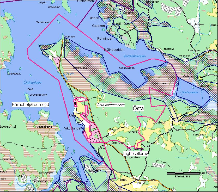 Karta 13: Planerade ramområden för