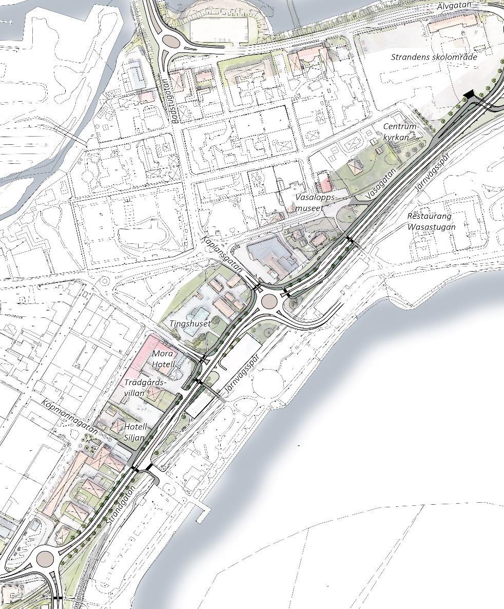 Sträcka B fokus framkomlighet fordon samt trygghet för gående och cyklister 9. 6. B. 1+1 väg med mittremsa, stängning av in- och utfarter, gång- och cykelväg B 6.