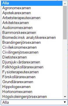 Ortopedingenjör Psykolog Receptarie Röntgensjuksköterska Sjukgymnast Sjukhusfysiker Sjuksköterska Sjöingenjör/Maskintekniker Sjökapten/Styrman