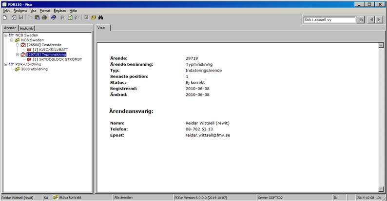 Användarhandledning Produkt Data Registrering