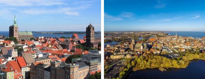 på UNESCOs världsarvslista. Stralsund (10.5 km) Staden har ett stort utbud av sevärdheter, t. ex stadens symbol rådhuset.