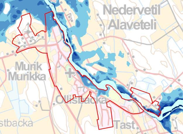 översvämning i medeltal en gång på 20 år.