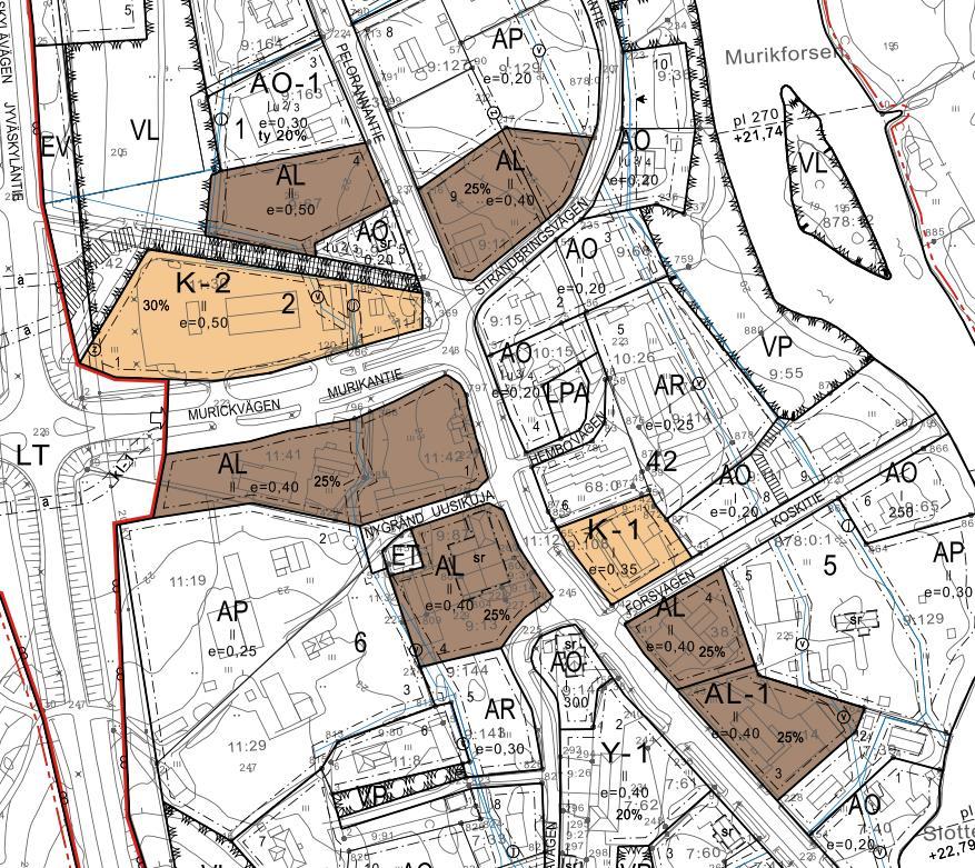 1-35 Utöver dessa har gjorts smärre justeringar i grönområdesstrukturerna och jord- och skogsbruksområden.