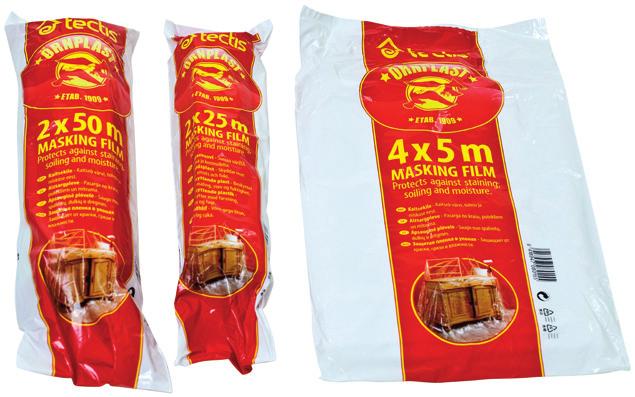 05890215 Örnplast Skyddsplast 4 x 5 m 8 µ 20 rle/frp 05890217 Örnplast Skyddsplast 2 x 25 m 6 µ 30 rle/frp 05890219 Örnplast Skyddsplast 2 x 50 m 6 µ 18 rle/frp Örnplast Ready Maskering Dispenser