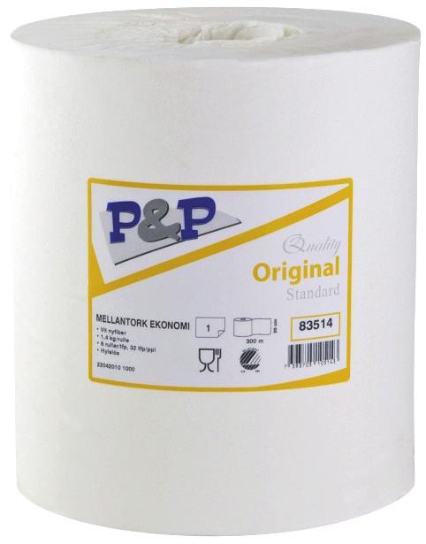 10083514 Mellantork Primo C-matad Vit nyfiber 320 m x 20 cm 6 rle/frp 10083507 Lilltork Primo