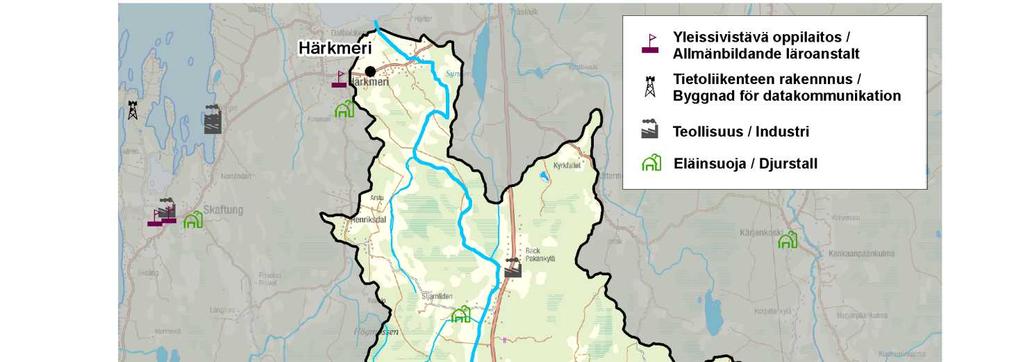På Härkmeri ås avrinningsområde finns 10-15 förhistoriska fasta fornminnen. Det är främst frågan om gravrösen och boplatser från tidig metallålder.