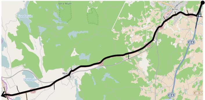 3.3 Simulerade restider På följande sidor redovisas restider från simuleringar med trafikmängder idag och 2030 kominerat med dagens vägnät och vägnät enligt vägplanen.
