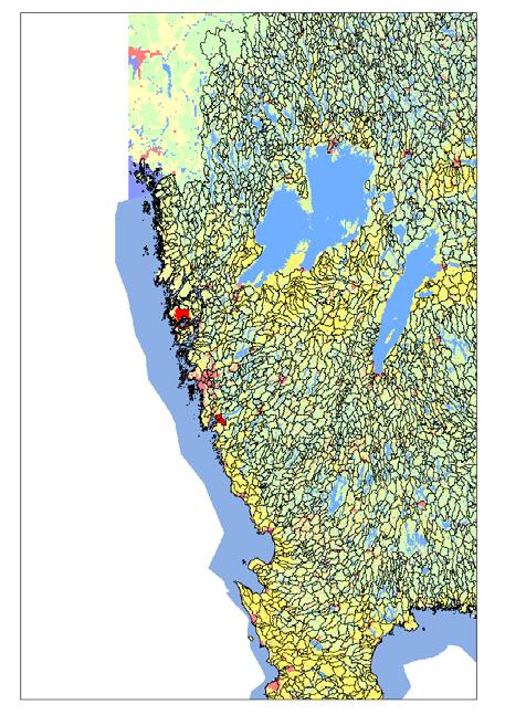 Områdena Stigfjorden Omgärdas av öarna