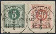 Ringtyp tandning 14 / Circle type perf. 14 127 128 129 130 132 135 123K 17e 3 öre orangebrun i par på lokalbrev med förbetald utbärningsavgift på mycket vackert brev stämplat STOCKHOLM 4 TUR 2.12. Intyg N Svensson Mycket gott till praktobjekt.